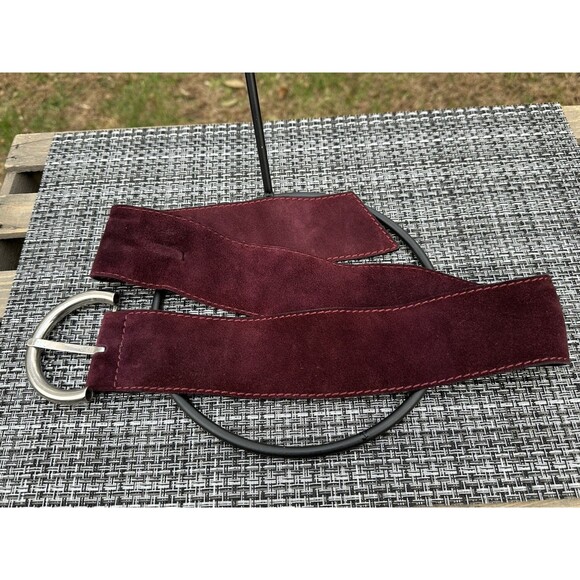 Vintage Andrea Mabiani Italian Suede Shoulder Bag – Bordeaux Wine  Made in Italy - Picture 11 of 16